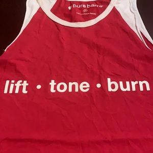 Red Pure Barre workout tank. Sz M